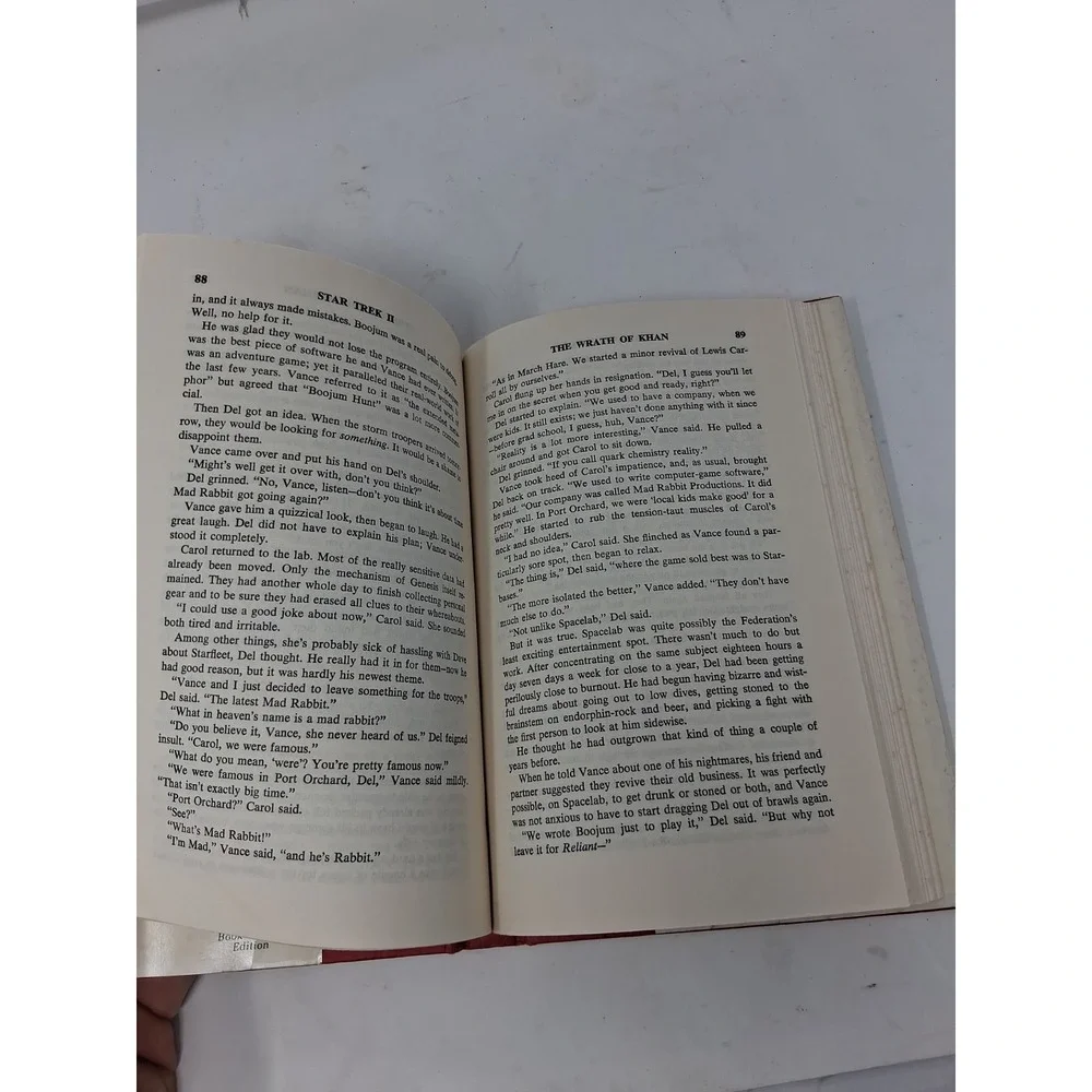 STAR TREK II : THE WRATH OF KHAN by Vonda McIntyre 1982 Hardcover book Vintage S